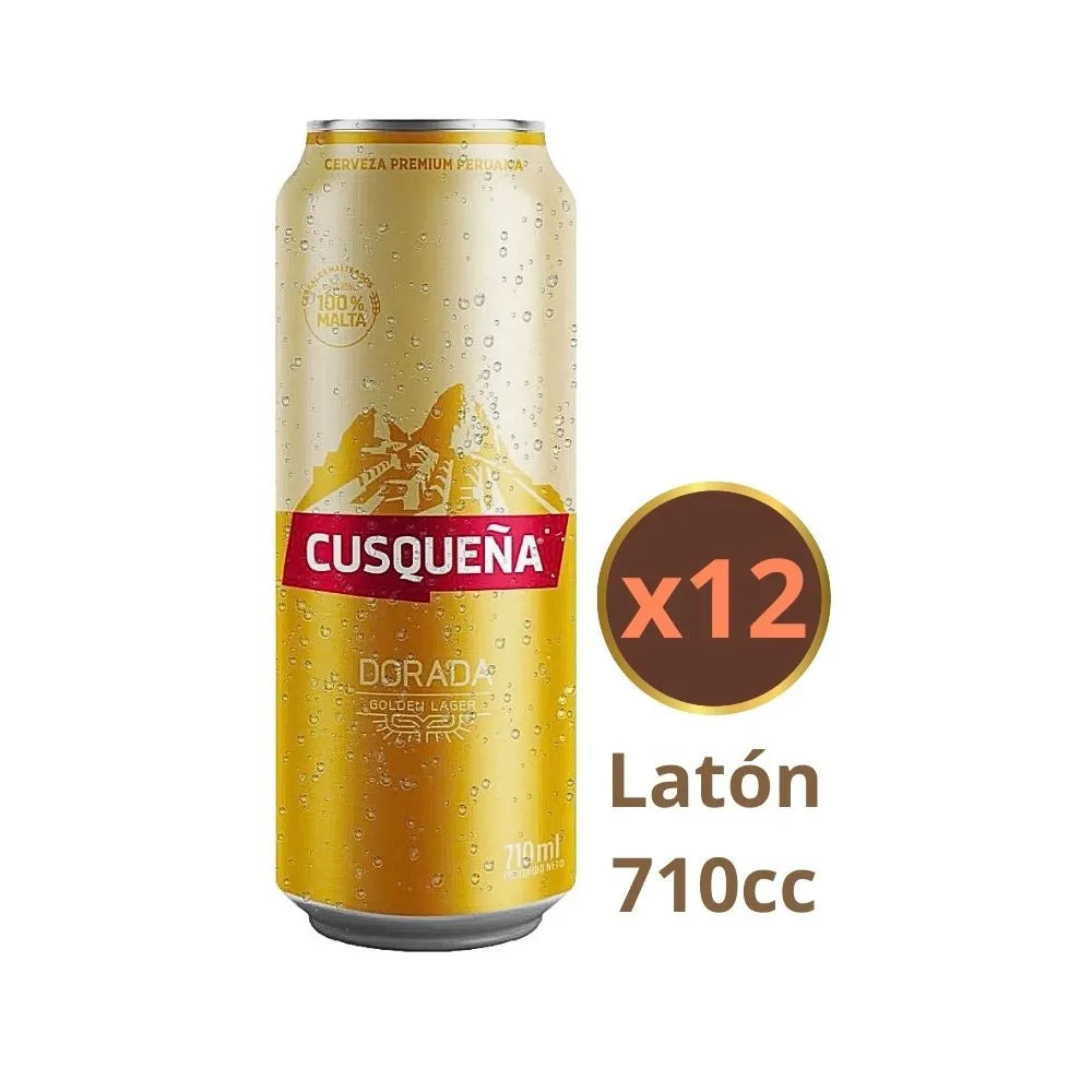 Cerveza Cusqueña Latón 710ml Caja x12