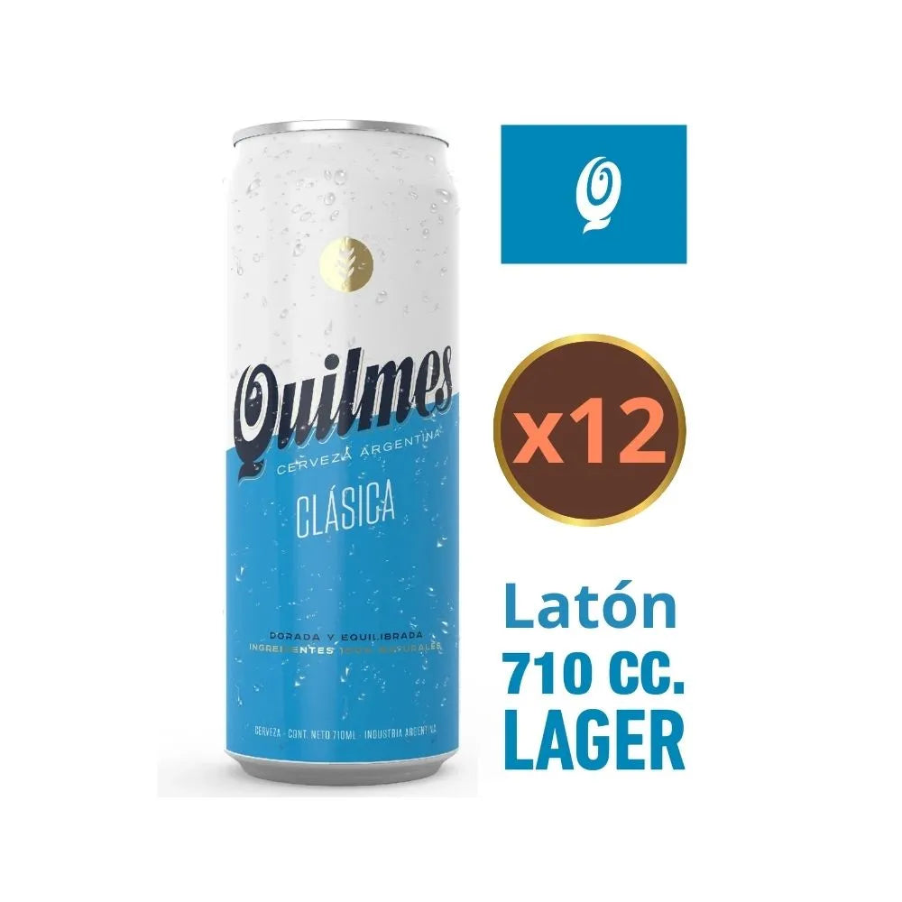 Cerveza Quilmes Latón Lager 710ml Caja x12