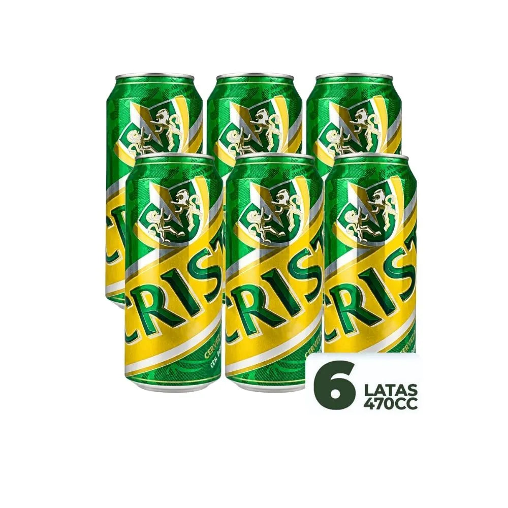 Cerveza Cristal Lager Lata 470cc (Pack 6 un)
