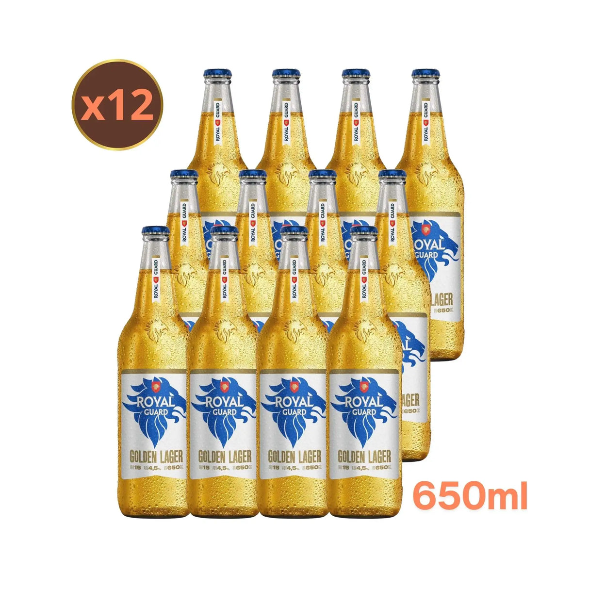 Cerveza Royal Guard Golden Lager 650 cc Pack x12