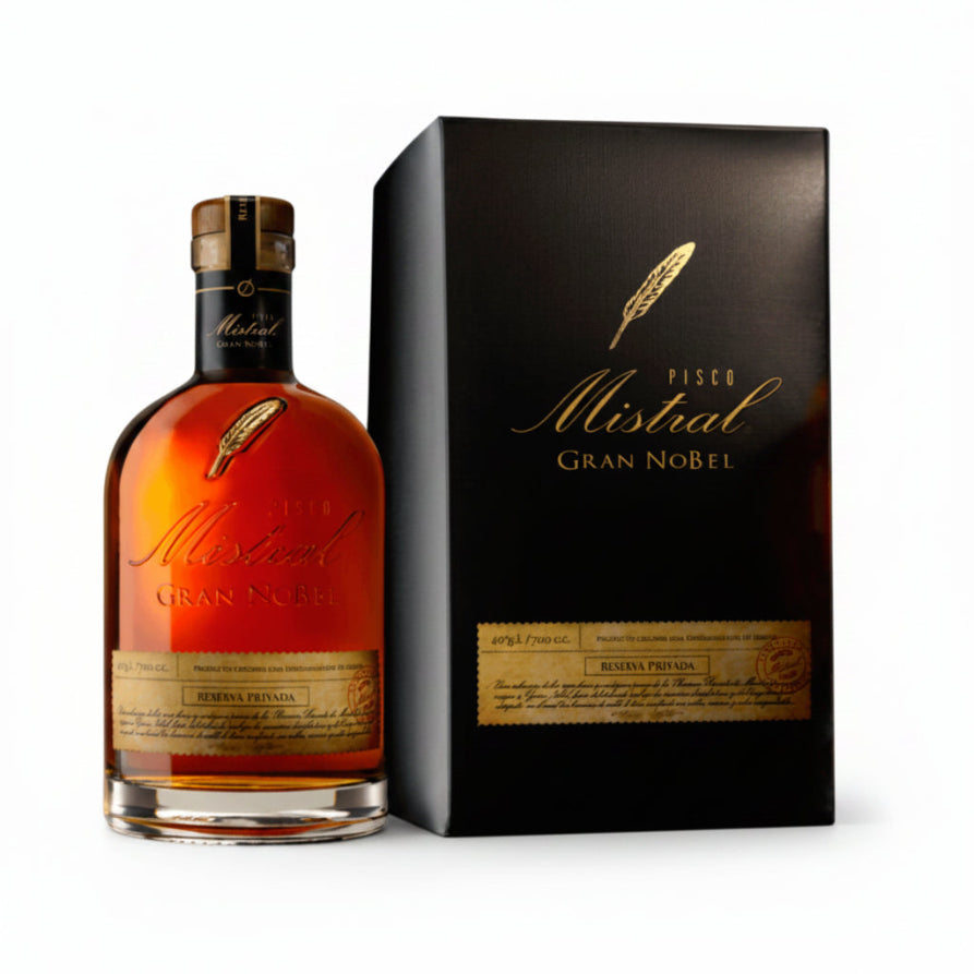 Botella de Pisco Mistral Gran Nobel de 40 grados y 700cc Premium en Comercial Unlitro.