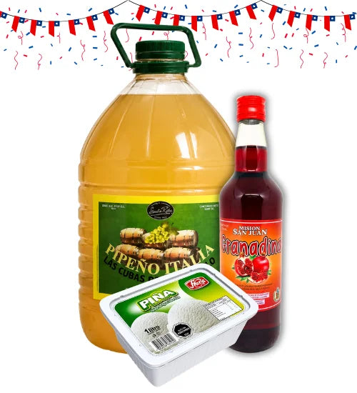 Promo Terremoto Chileno: Pipeño Italia + Granadina San Juan + Helado de Piña 1 L