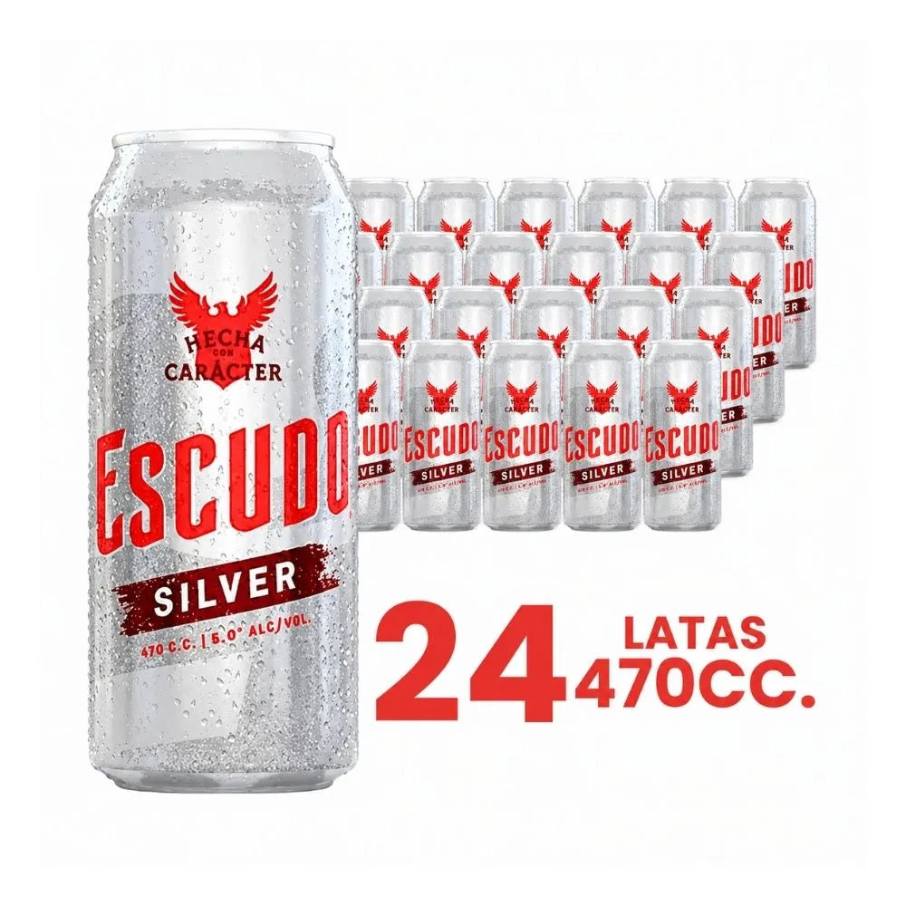 Cerveza Escudo Silver Lata 470cc (Pack 24 un)