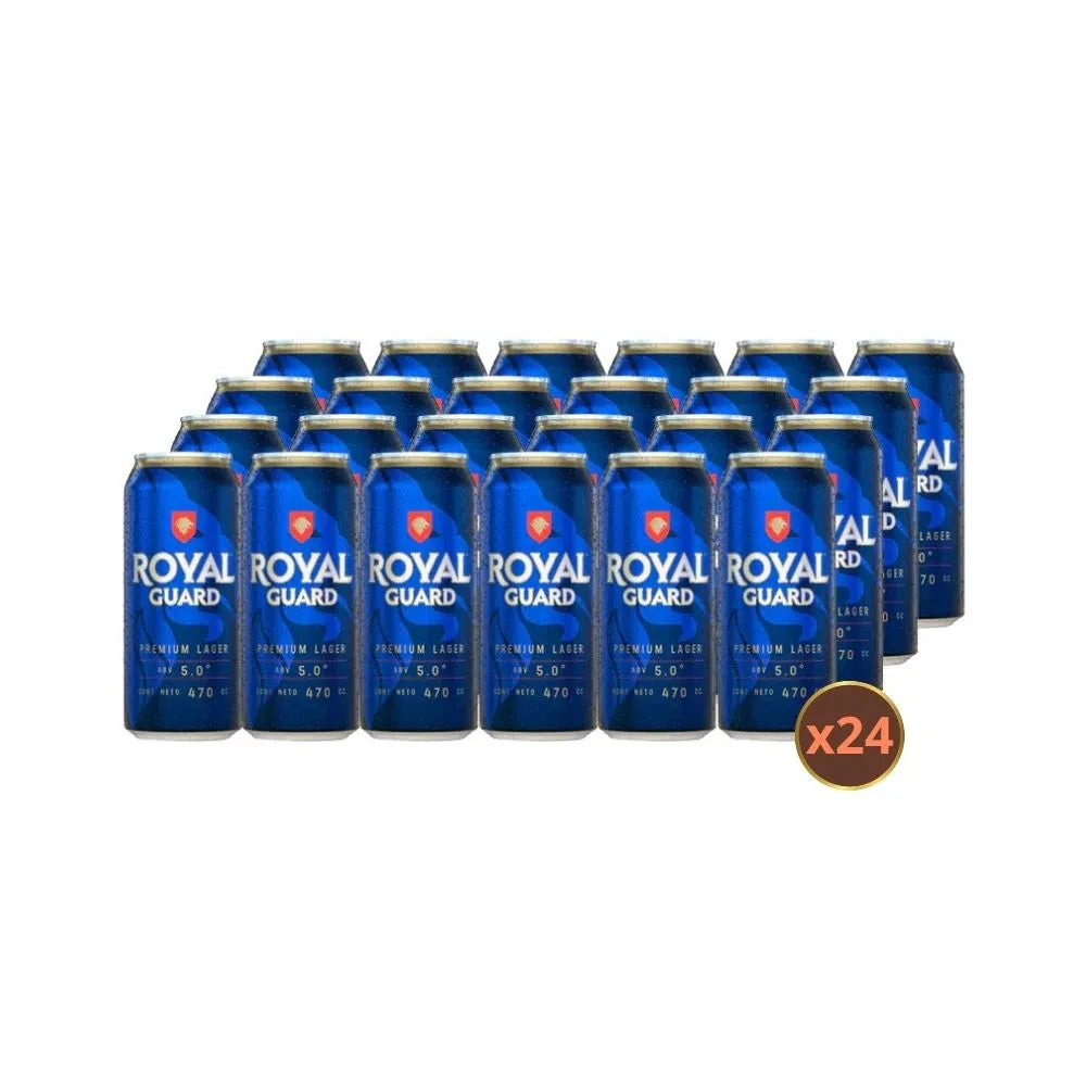 Cerveza Royal Guard Premium Lager Lata 470cc (Pack 24 un)