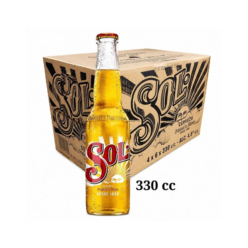 Cerveza Sol Botella 330cc (Pack 24 un)
