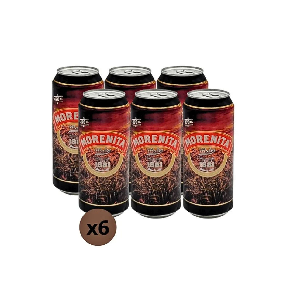 Malta Morenita Lata 470cc (Pack 6 un)
