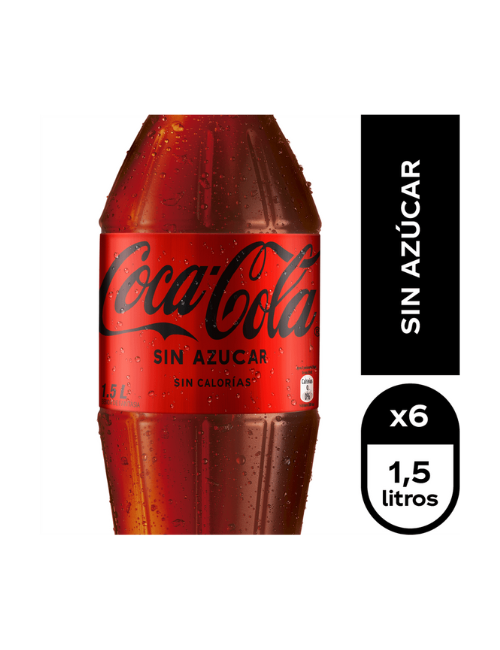 Coca Cola Zero Sin Azúcar 1,5L X6 Unidades