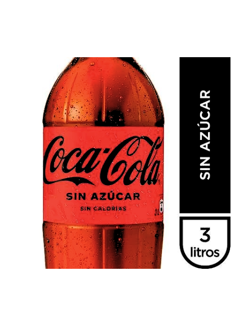 Coca Cola Zero Sin Azucar 3L X6 Unidades