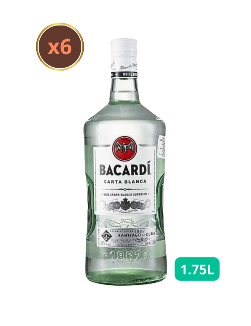 Ron Bacardi Blanco 1,75 Litros X6 UND