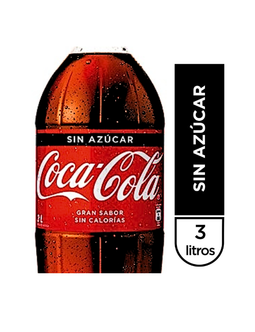 COCA COLA SIN AZUCAR DESECHABLE 3L