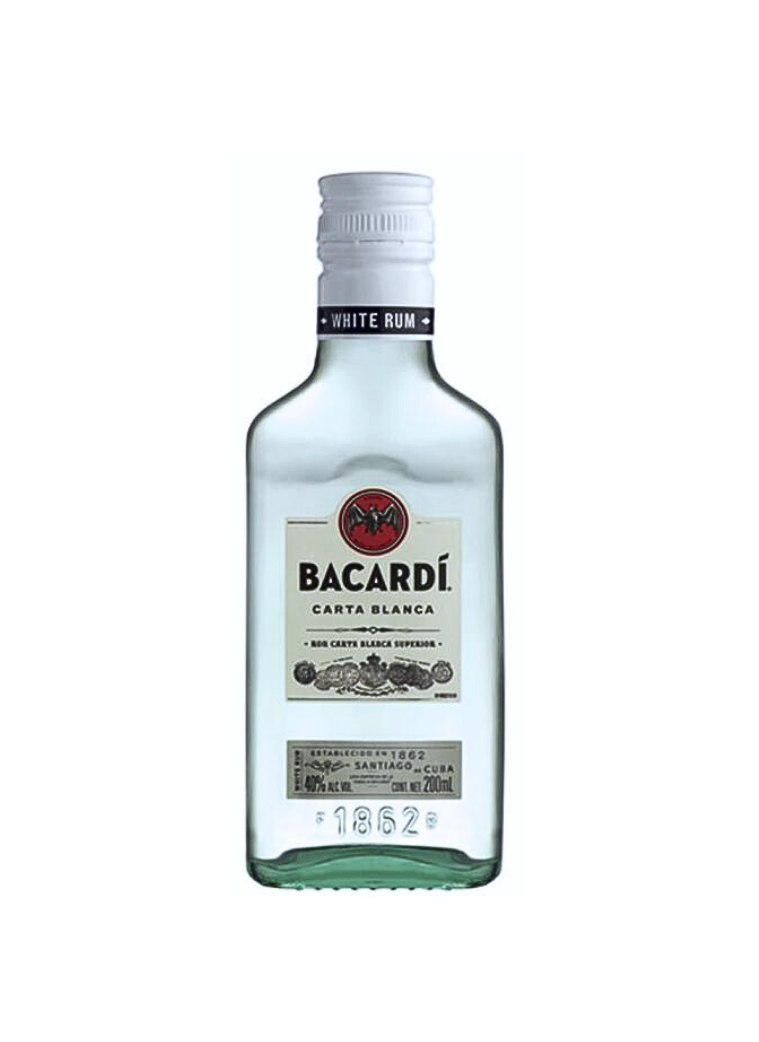 Petaca Ron Bacardi Carta Blanca 200 ml