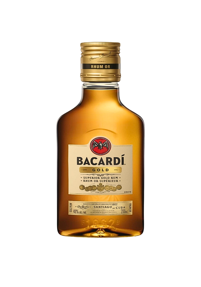 Petaca Ron Bacardi Carta Oro 200 ml