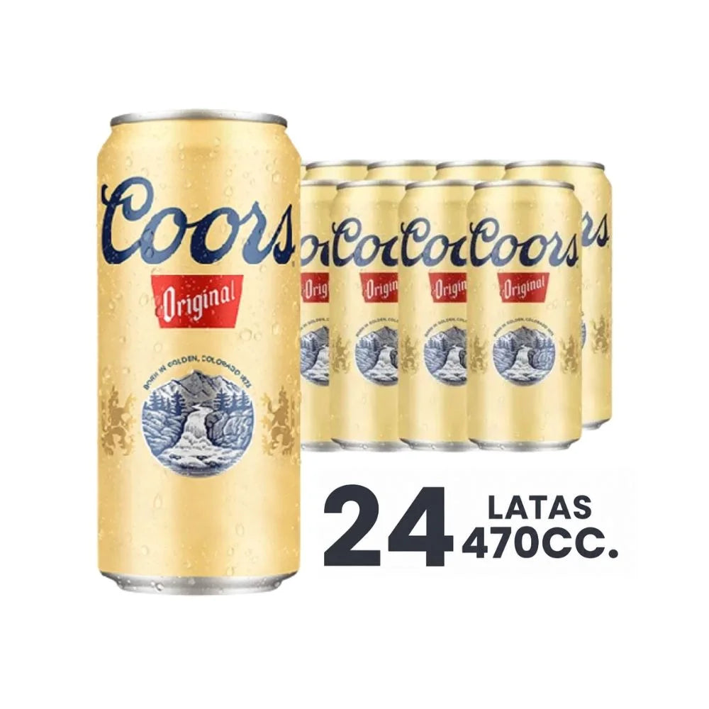 Cerveza Coors Original Lager Lata 470cc (Pack 24 un)