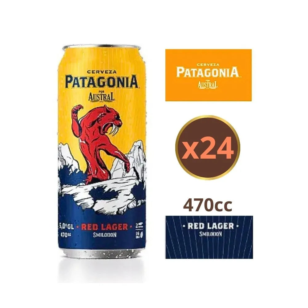 Cerveza Patagonia Red Lager Lata 470ml Caja x24
