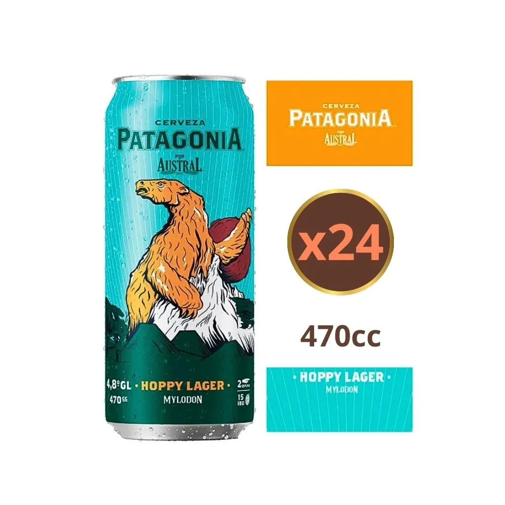 Cerveza Patagonia Austral Hoppy Lager Lata 470ml Caja x24