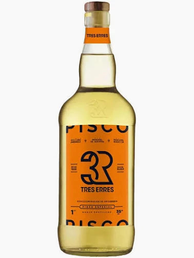 Botella de Pisco Tres Erres de 35 grados y 1 Litro en Comercial Unlitro.