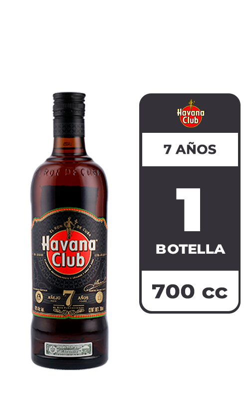 Botella de Ron Havana Club 7 Años de 700cc Premium en Comercial Unlitro.