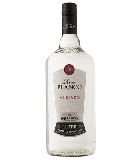 Botella de Ron Mitjans Blanco de 1 Litro para coctelería en Comercial Unlitro.