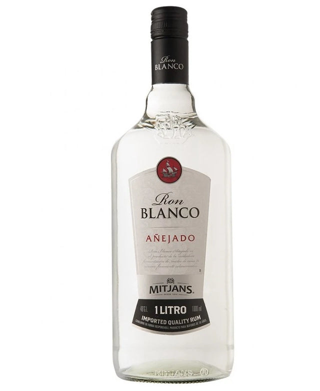 Botella de Ron Mitjans Blanco de 1 Litro para coctelería en Comercial Unlitro.
