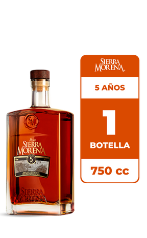 Botella de Ron Sierra Morena Añejo 5 Años de 750cc en Comercial Unlitro.
