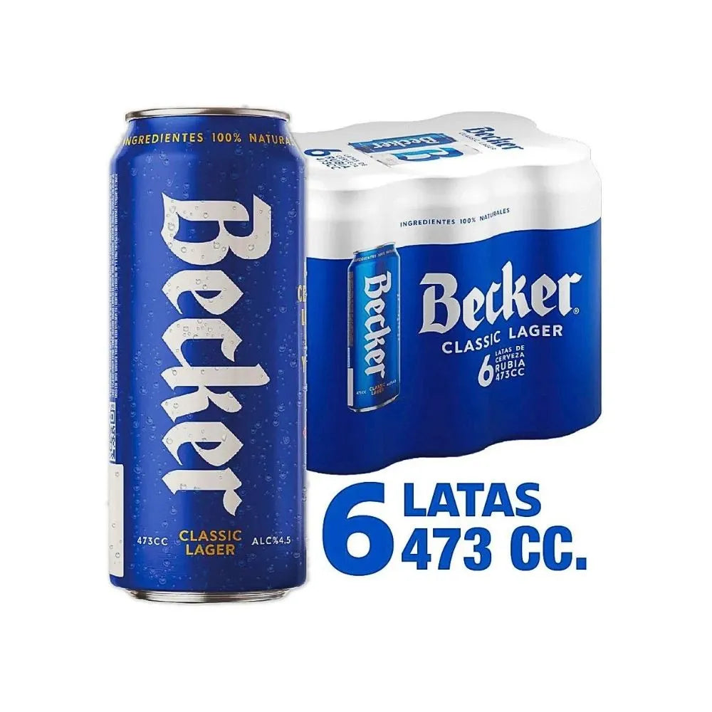 Cerveza Becker Classic Lager Lata 473cc (Pack 6 un)