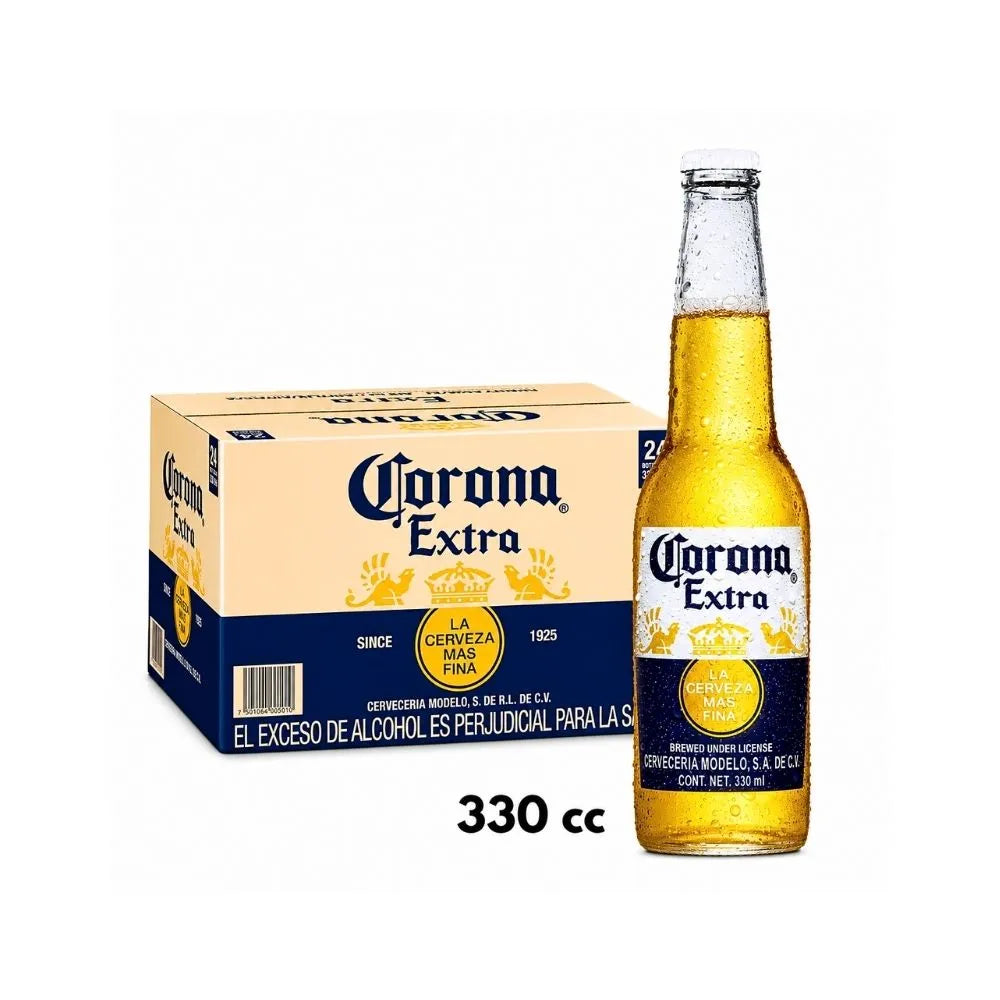Cerveza Corona Extra Botella 330cc (Pack 24 un)