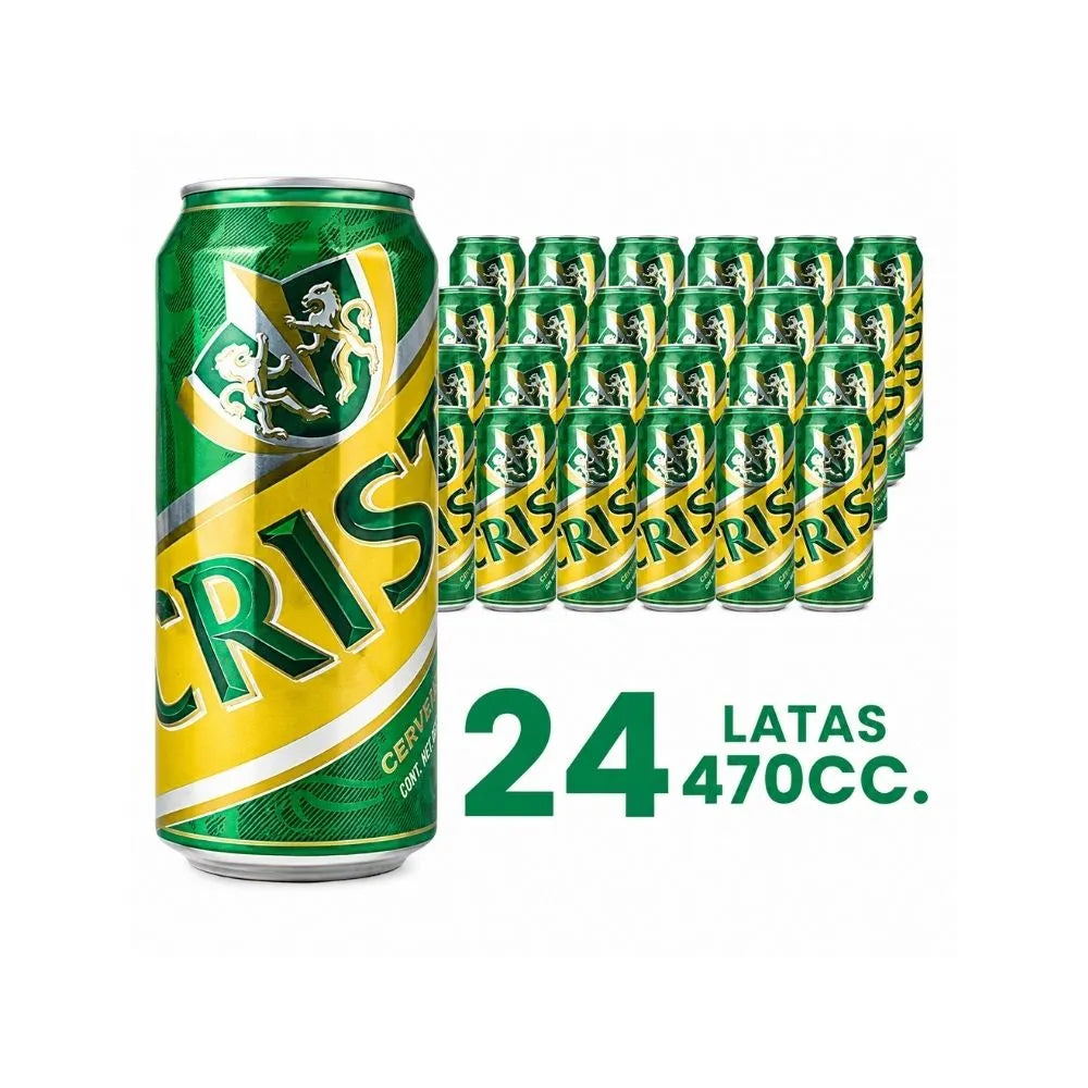 Cerveza Cristal Lager Lata 470cc (Pack 24 un)