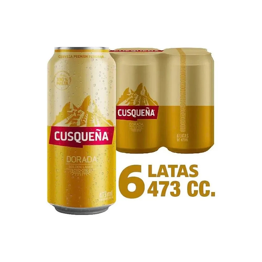Cerveza Cusqueña Golden Lager Lata 473cc (Pack 6 un)