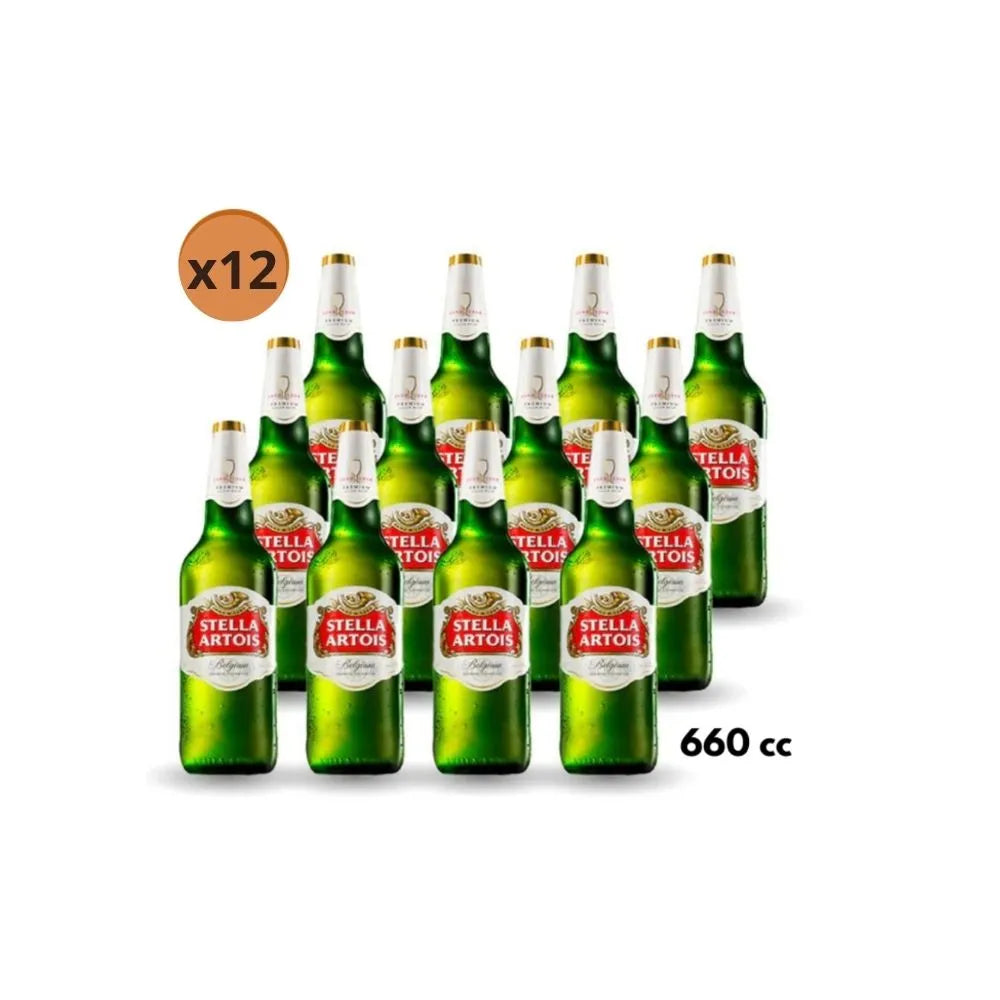 Cerveza Stella Artois Botella 660cc (Pack 12 un)