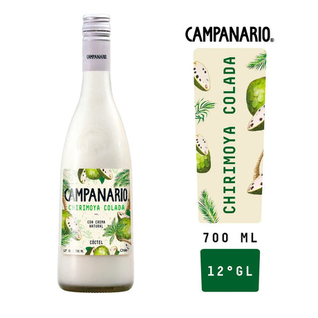 Botella de Cóctel Campanario Chirimoya Colada de 700cc en Comercial Unlitro.