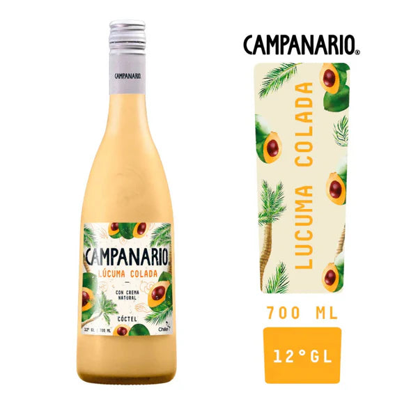 Botella de Cóctel Campanario Lúcuma Colada de 700cc en Comercial Unlitro.