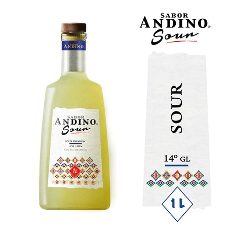Botella de Cóctel Pisco Sour Andino Tradicional de 1 Litro en Comercial Unlitro.