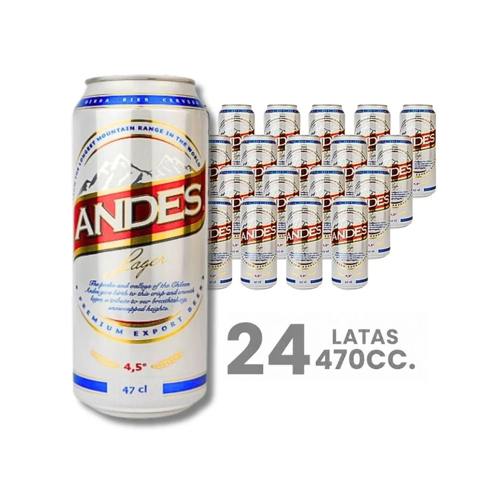 Cerveza Andes Origen Rubia Lata 470cc (Pack 24 un)