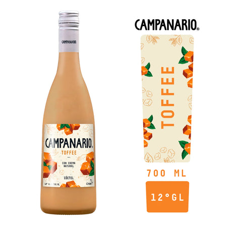 Botella de Licor Campanario Caramel Cream de 750cc en Comercial Unlitro.