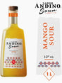 Botella de Mango Sour Sabor Andino de 1 Litro, cóctel preparado frutal chileno con notas suaves, frescas y equilibradas disponible en Comercial Unlitro