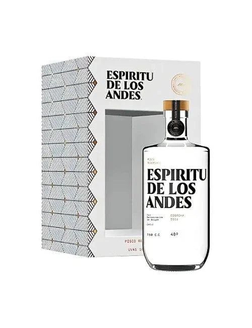 Botella de Pisco Espíritu de los Andes de 40 grados y 750cc en Comercial Unlitro.