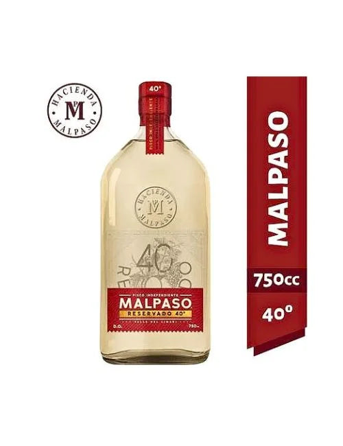 Botella de Pisco Mal Paso Reservado de 40 grados y 750cc en Comercial Unlitro.