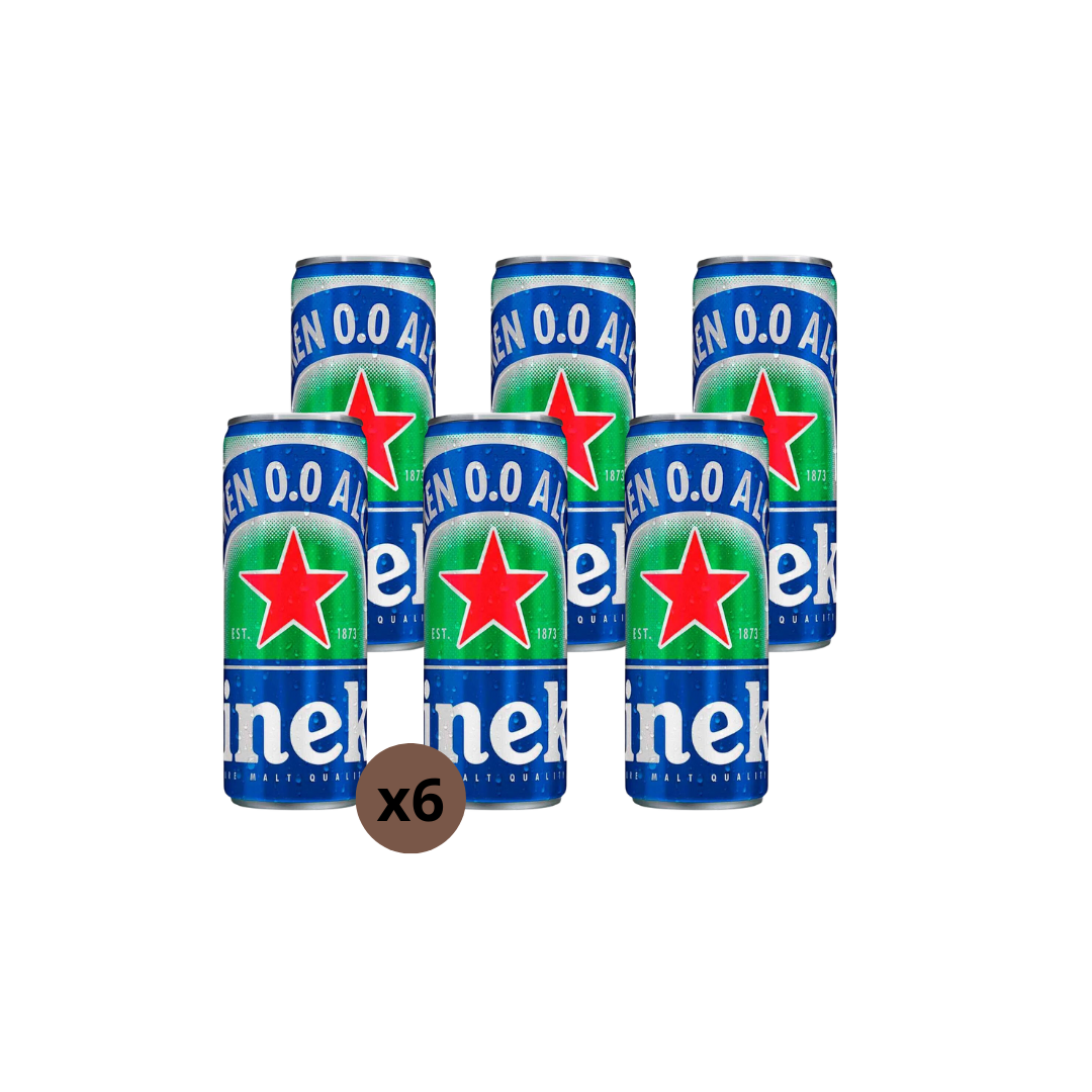 HEINEKEN SIN ALCOHOL 473ML X6UNIDADES