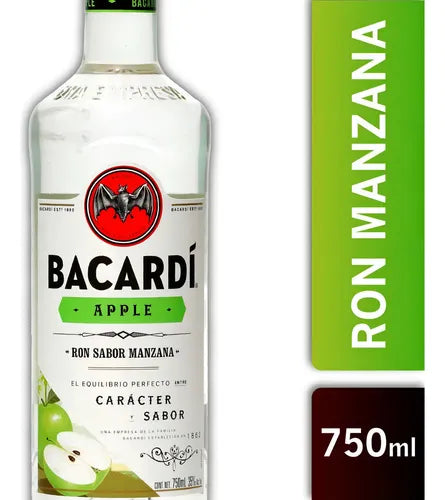 Botella de Ron Bacardí Manzana de 750cc saborizado en Comercial Unlitro.