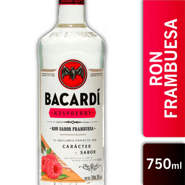 Botella de Ron Bacardí Raspberry de 750cc en Comercial Unlitro.