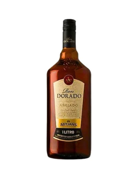 Botella de Ron Dorado Añejado Mitjans de 1 Litro en Comercial Unlitro.