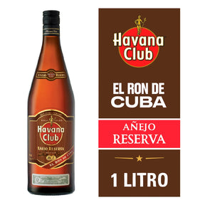 Botella de Ron Havana Club Añejo Reserva de 1 Litro en Comercial Unlitro.