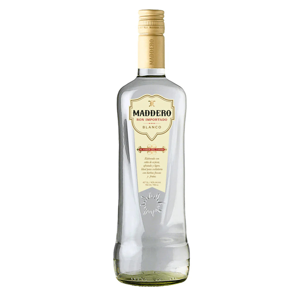 Botella de Ron Madero Blanco de 700cc para coctelería fresca en Comercial Unlitro.