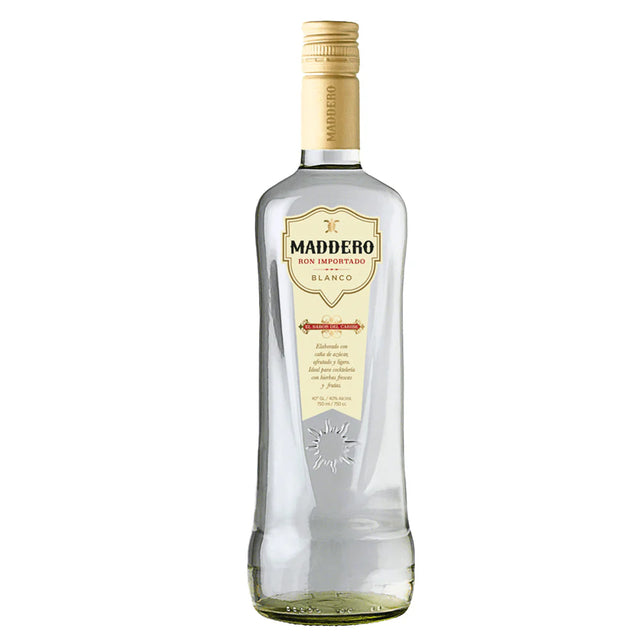 Botella de Ron Madero Blanco de 700cc para coctelería fresca en Comercial Unlitro.