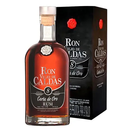 Botella de Ron Viejo de Caldas 8 Años Carta de Oro de 700cc en Comercial Unlitro.