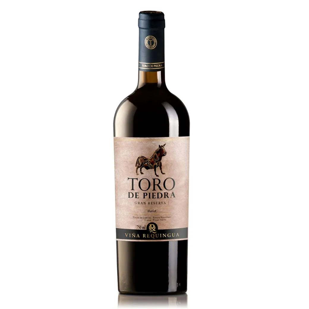 Botella de Vino Toro de Piedra Gran Reserva Merlot de 750cc en Comercial Unlitro.
